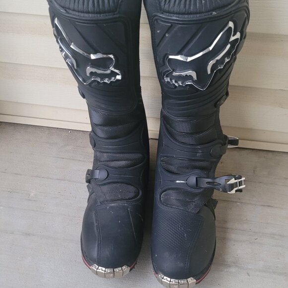 Fox Racing PRO FORMA Motocross BIKE Boots (MATTE BLK & SILVER) US Men's size 14 - Picture 1 of 15
